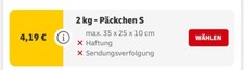 DHL Päckchenmarken Codes 2 kg 23 Stück