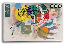 Lein-Wand-Bild Kunstdruck: Wassily Kandinsky - Dominante Kurve (1936)