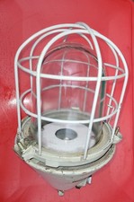 Alte Loftlampe Bunkerlampe Gitterlampe Industrie Lampe