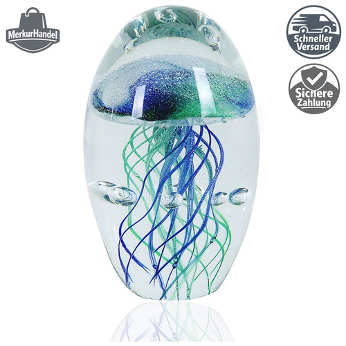 Glas quallen figur ornament - glas,