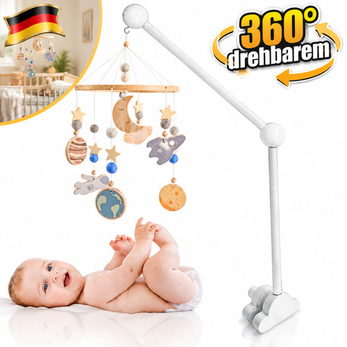 Mobile halterung holz - mobile, babybett