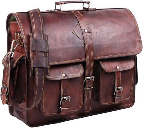 Herren ziege leder laptop - leder,