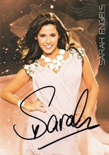 SARAH ENGELS Autogramm Karte handsigniert HEARTBEAT Luca Hänni - Pietro Lombardi