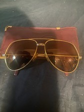Cartier Sonnenbrille Herren, 1980er, Sehr Gut Erhalten Goldanteil inklusive Etui