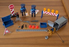 Playmobil City Action 6878 Polizei Straßensperre Polizeihund Radarkontrolle ...