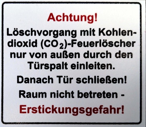Kunststoffschild achtung - kunststoffschild, „achtung