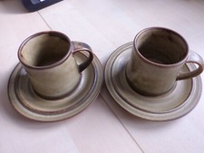 2 x Suisse Langenthal Kaffetasse   Hardporzellan  mit Unterteller