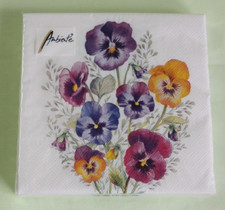 20 Servietten Stiefmütterchen