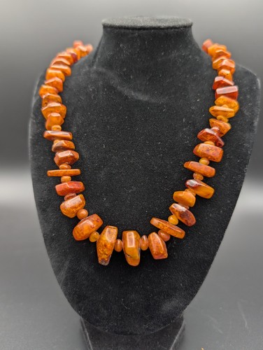 Vintage bernstein kette natur - vintage,