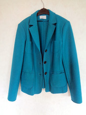 ELEGANCE PARIS Damen Blazer Jacke Langarm Wollfilz  Gr. M Türkis