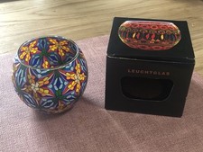 Leuchtglas groß bunt - Kerzenfarm D11 cm / Neu