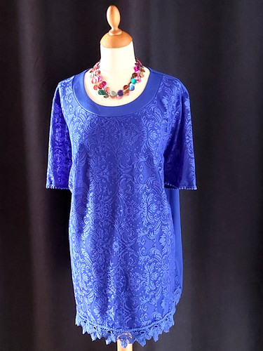 Spitzen tunika royalblau - royalblau, gr