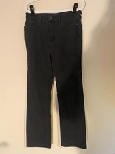 Lands End Damen schwarz hoher Bund gerade Jeans Größe 10