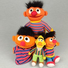 Tyco Igel Ernie + Bert ❤️ Handpuppe Stofftier Plüsch Kuscheltier 1997 VINTAGE