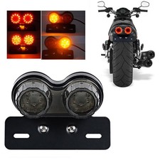 Motorrad E-Geprüft LED Rücklicht Bremslicht Blinkleuchte Mit Kennzeichenhalter