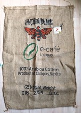 Sehr dekorativer Kaffeesack 75 x 110 cm Herkunftsland Mexiko mit farbigem Druck