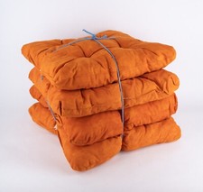 4x Beo Sitzkissen 40x40x7cm Orange 100% Baumwolle NEU Stuhlkissen Auflage