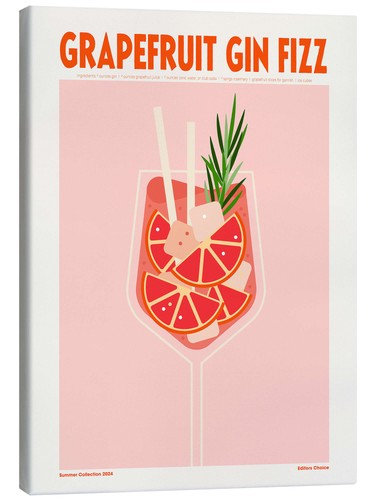 Leinwandbild grapefruit gin - leinwandbild,