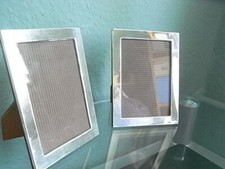 2 Bilderrahmen Fotorahmen für Tisch Silber Plated Italy 16 cm/ 12 cm