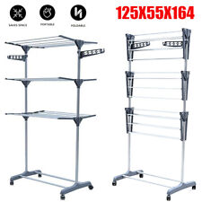 Turm Wäscheständer mobil Turmtrockner Teleskop Kleiderständer klappbar 4Ebenen