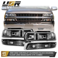Black Housing Headlight 4pc