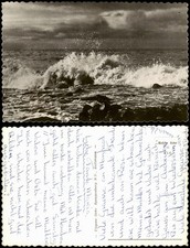 .Niederlande Holland / Dutch / Niederlande Nordsee stürmisches Meer 1963