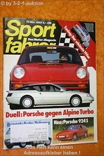 Sportfahrer 11/85 Alpine Turbo