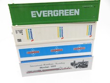 341N /15 - Fleischmann N - 4x Container - Evergreen / Karstadt / Bad / IMA 99
