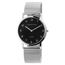 Leonardo Verrelli Unisexuhr mit Meshband Milanaisearmband Silber 2900129-001