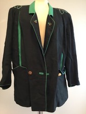 Trachtenjacke v. San Lorenzo - Gr. M-L -schwarz- grün -Extravagant-Top