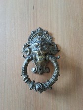 Prunkvoller Türklopfer Messing Widderkopf