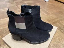 Tommy Jeans schwarze Damen Wildlederstiefelette Gr. 38