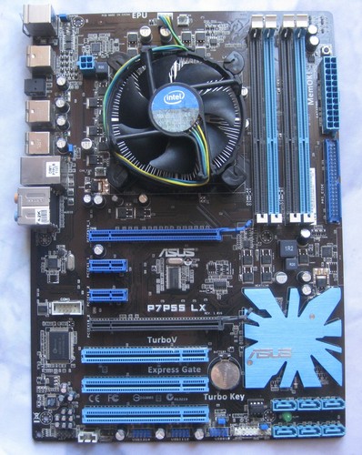 Asus p7p55 mit cpu - lx, intel