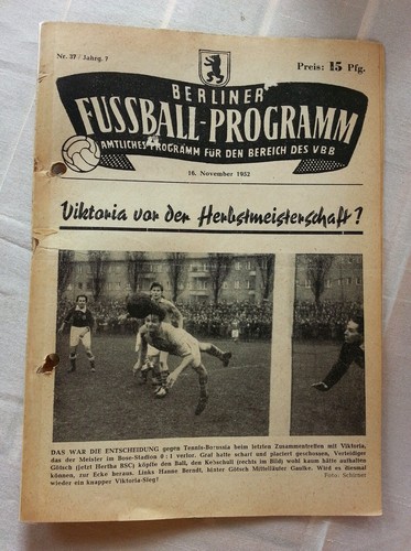 Berliner fussball programm - fussball,