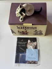 Country Artists Katze Max schwarz weiss  OVP 7 cm mit Begleitheftchen