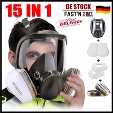 Atemschutz Vollmaske Gasmaske 6800 Staubmaske Lackiermaske Mit Wechselfiltern
