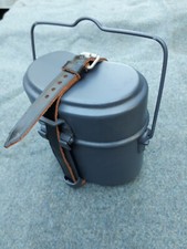 THW Feldgeschirr unbenutzt 1a mit Lederriemen Verschluß zusaetzlich