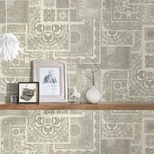 Versace IV Dekoratives Tapete 37048-5 Silber Acanthusblätter