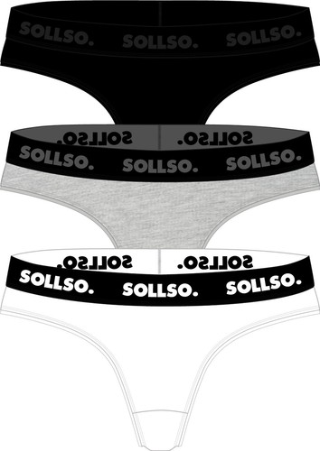 Sollso tanga 3er pack damen - pack,