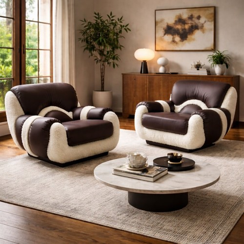 Vintage sessel kunstleder - vintage,