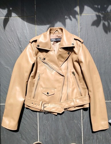 Zara bikerjacke hellbraun - zara,