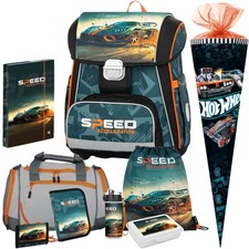 Auto -Speed Acceleration- Oxy Bag Premium Schulranzen-Set 9tlg. Sporttasche,Tüte