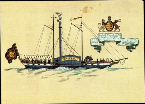 Dampfboot kronprinz - ak,