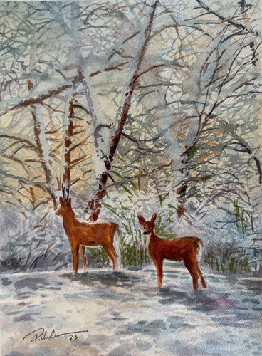 Aquarellbild original 31x23 - aquarellbild,