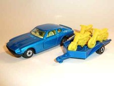 Matchbox Superfast DATSUN 260 Z 2+2 No. 67 und MOTORCYCLE TRAILER