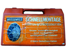 2 STÜCK SCHNEEKETTEN GLETSCHUTZ KETTEN. KANTEN SPURKREUZKETTEN: