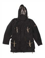 PEUTEREY Herren Utility Jacke mit Kapuze UK 36 Small schwarz Polyamid CG90