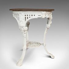 Antiker Britannia Tisch, Englisch, Gusseisen, Zeder, Garten, Outdoor, Viktorianisch