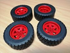 LEGO Technic 4 Stück Reifen 94.3 x 38R rote Felge / TECHNIK Sammlung