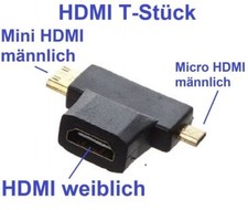 HDMI T Stück HDMI weiblich Mini HDMI männlich Micro HDMI männlich